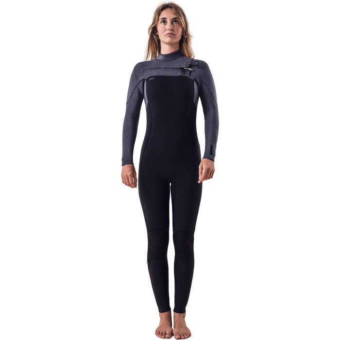 2024 O'Neill Womens Blueprint 5/4+mm Chest Zip Wetsuit 5542 - Black / Shade